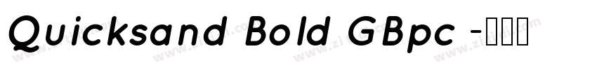 Quicksand Bold GBpc 字体转换